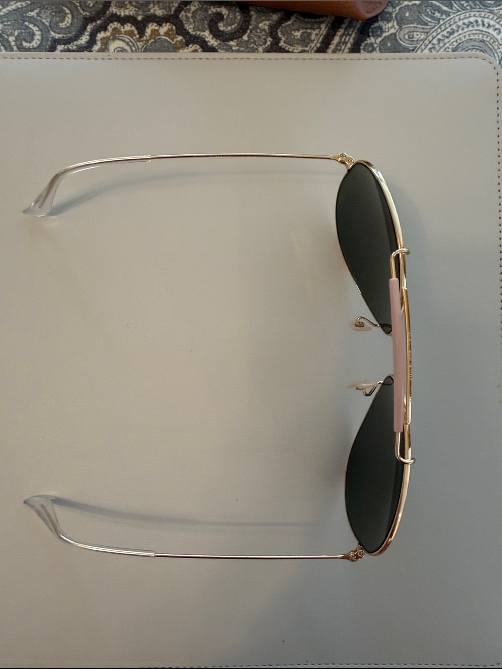 Ray-Ban Gold Frame Sunglasses with Brown Case - Picture 2 of 4